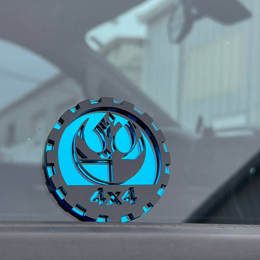 Rebel alliance jeep car badge emblem decal offroad truck styling