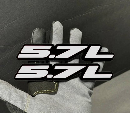 5.7L badge for truck and SUV performance builds