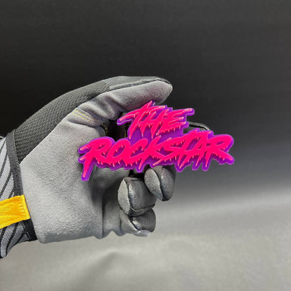 Graffiti style Rockstar acrylic emblem for Chevy Silverado tailgate