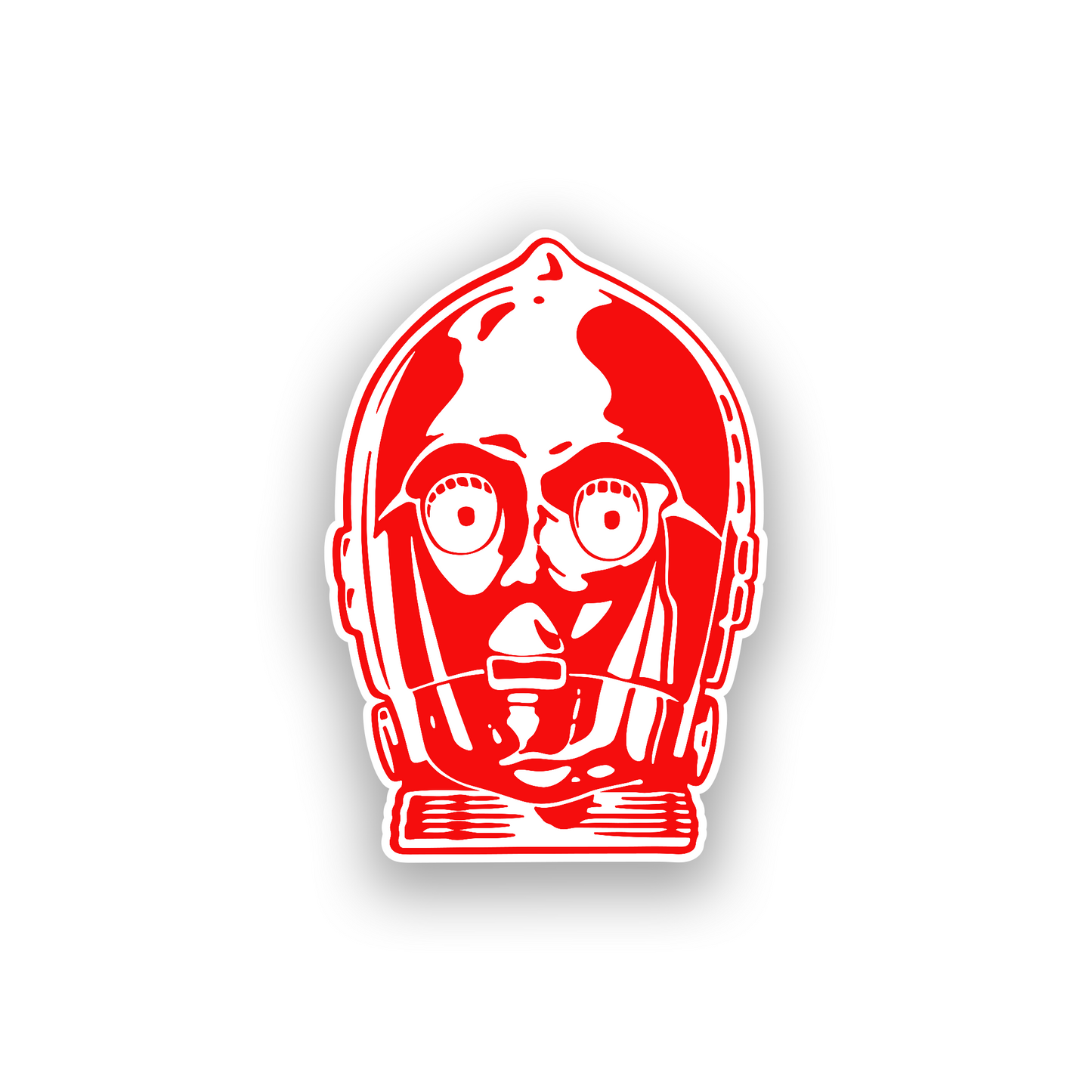 Engraved protocol droid vehicle badge for personalized car or truck styling