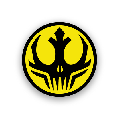 Laser engraved Sith inspired car badge for custom vehicle styling