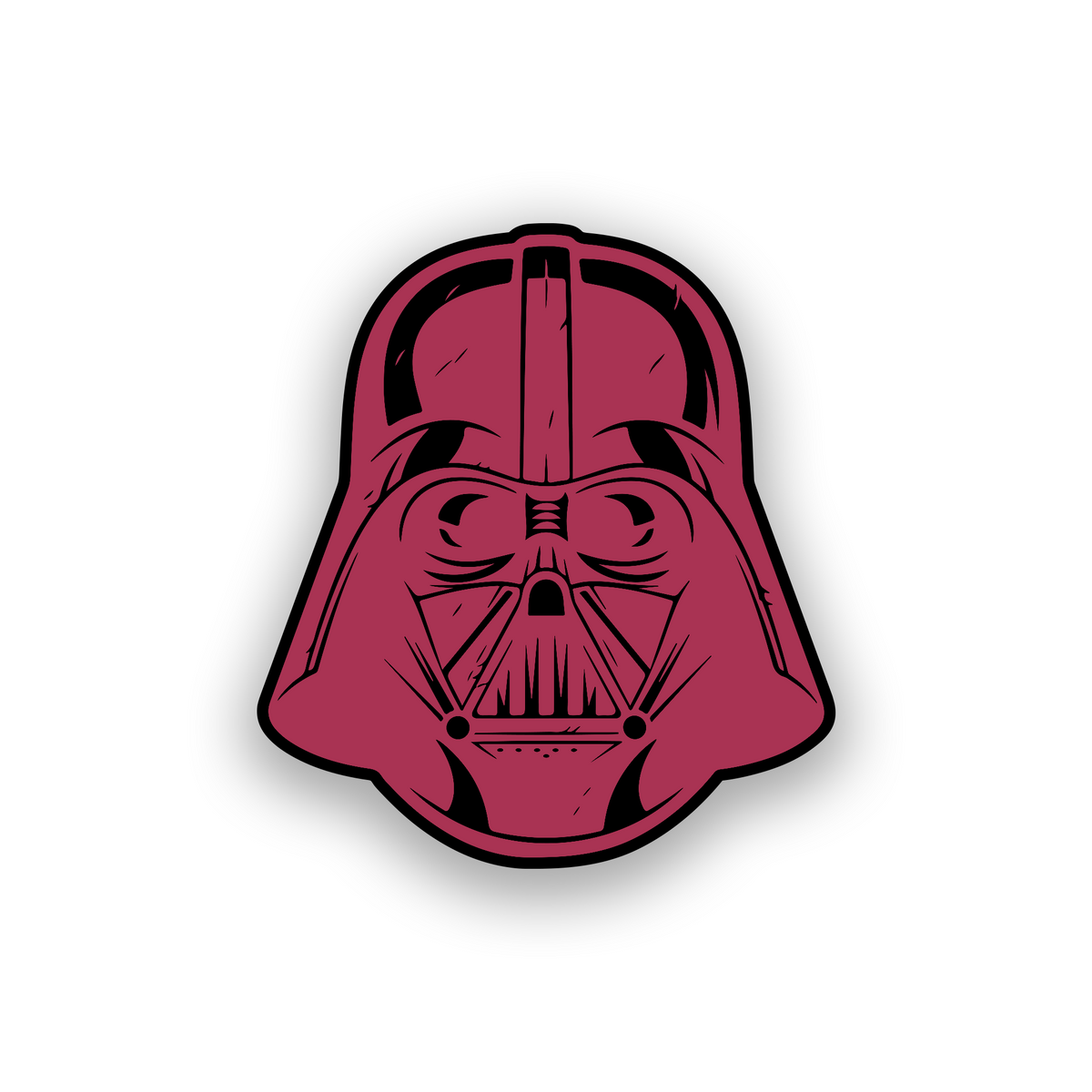 Custom Darth Vader inspired car emblem with detailed engraved character design