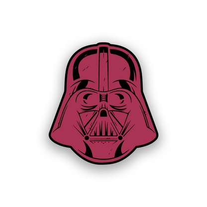 Custom Darth Vader inspired car emblem with detailed engraved character design