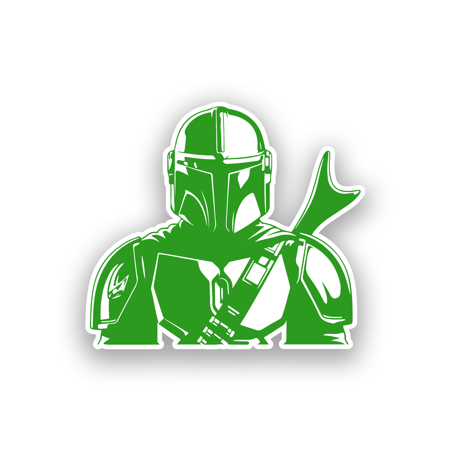 Laser engraved Din Mandalorian inspired badge for custom vehicle exterior styling