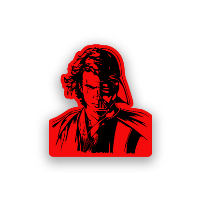Star Wars inspired automotive badge with detailed Luke character artwork