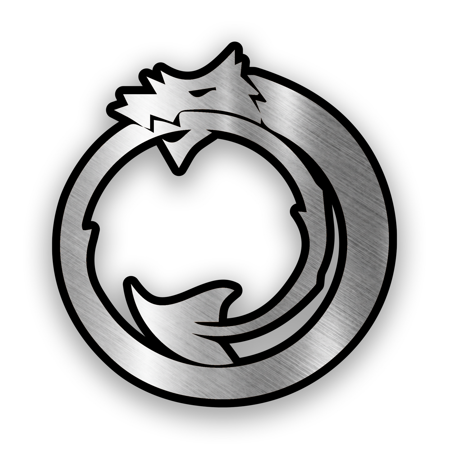 Engraved car badge inspired by Star Wars Mandalorian clan crest symbol