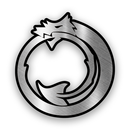 Engraved car badge inspired by Star Wars Mandalorian clan crest symbol