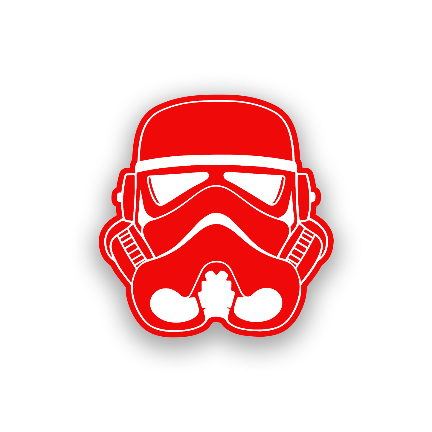 Futuristic helmet car badge with detailed engraved space fantasy logo