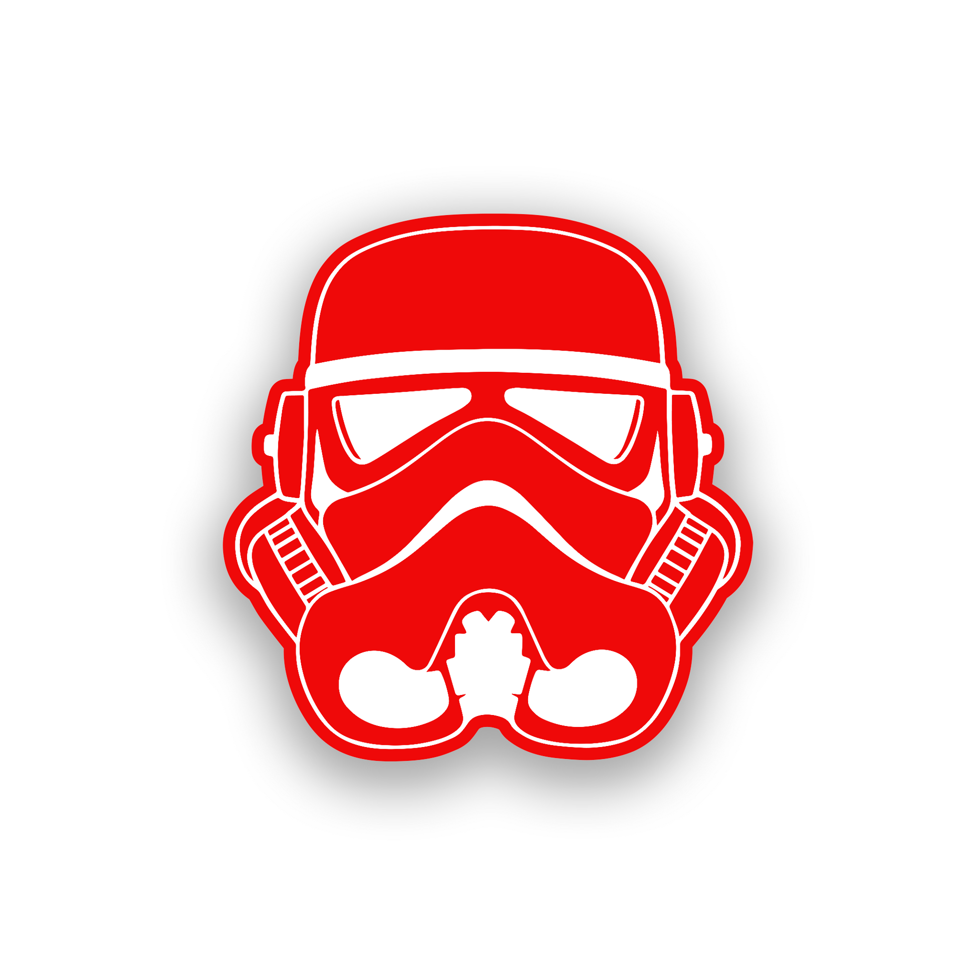 Futuristic helmet car badge with detailed engraved space fantasy logo
