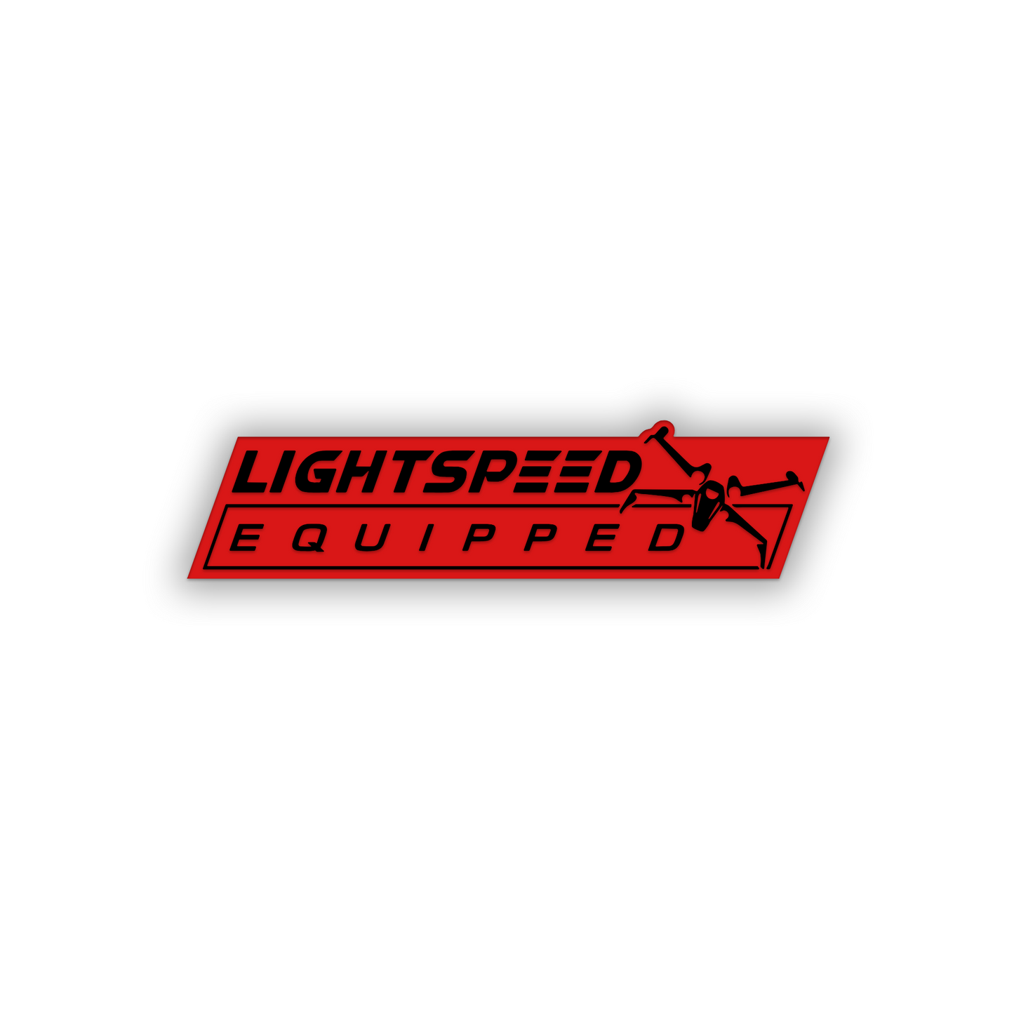 Lightspeed Equipped car badge fender emblem with spacecraft design
