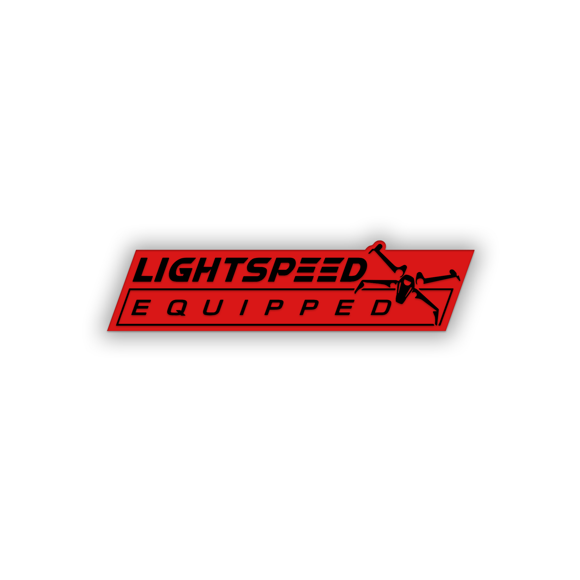 Lightspeed Equipped car badge fender emblem with spacecraft design