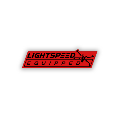 Lightspeed Equipped car badge fender emblem with spacecraft design