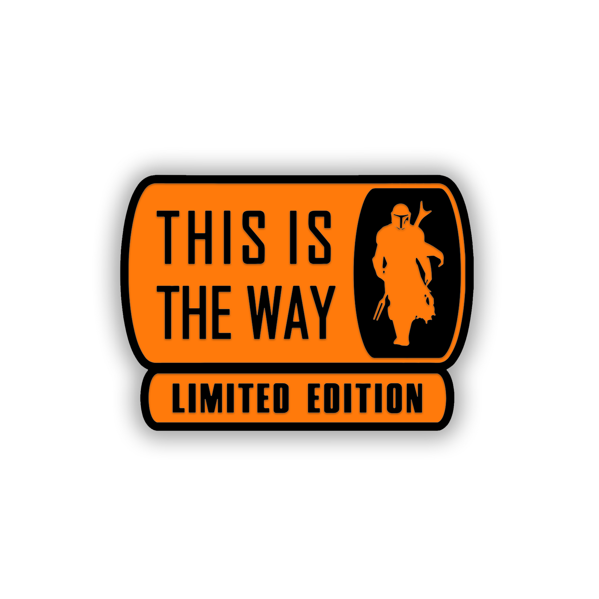 This Is the Way exterior car badge with durable engraved acrylic construction