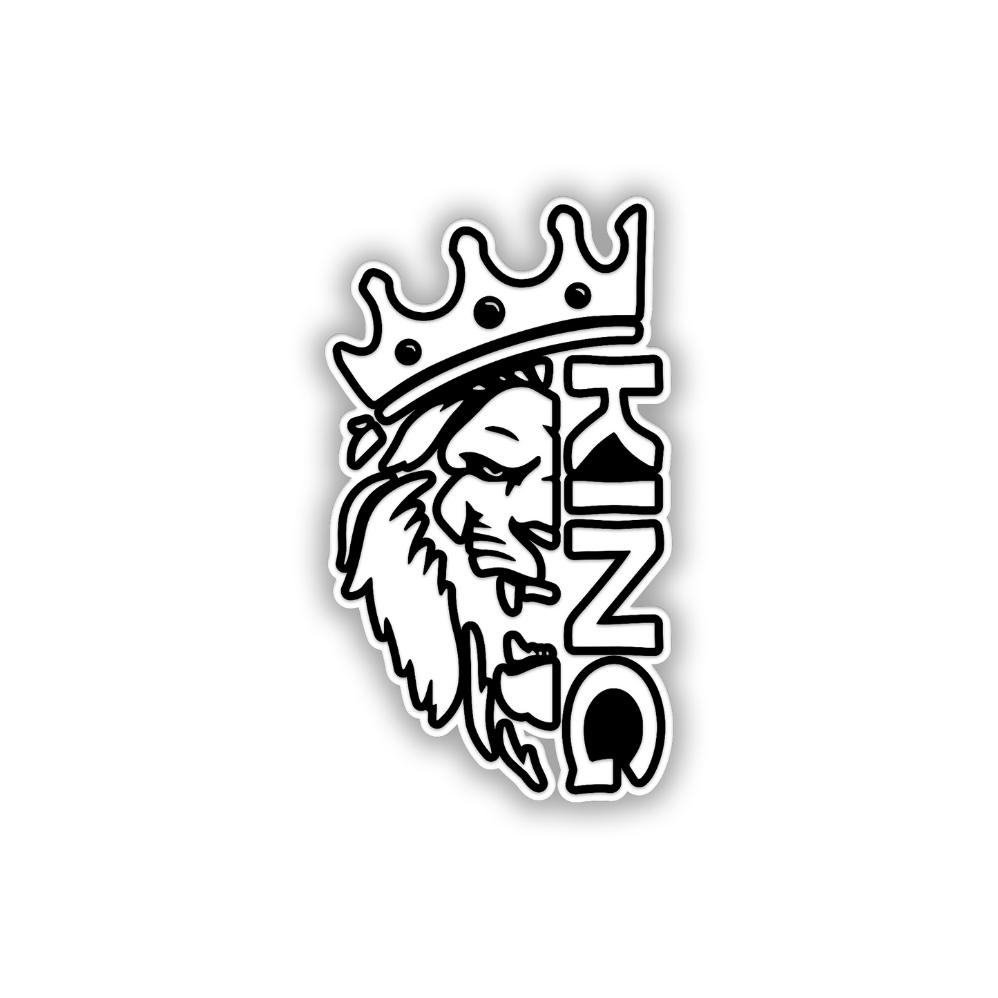 Lion King engraved fender badge featuring crowned lion artwork