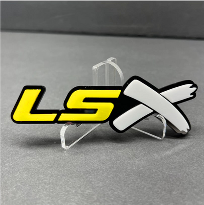 LSX badge installed on vehicle surface