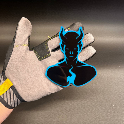Lucifer Demon car badge fender emblem with bold devil face design
