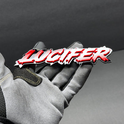 Personalized Lucifer badge for Mustang Camaro Challenger tailgate decoration