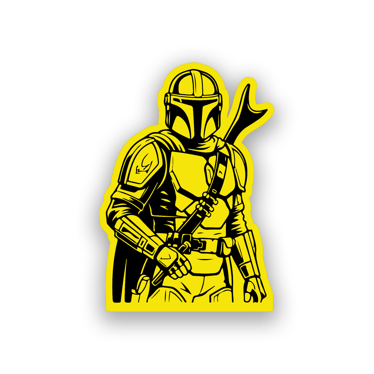 Engraved Mandalorian vehicle badge for personalized car or truck exterior styling