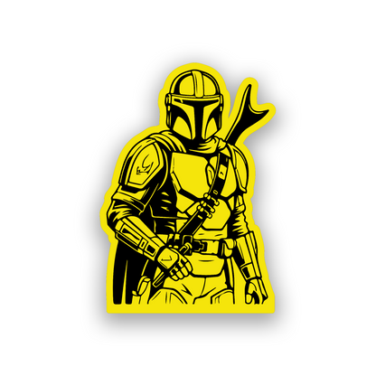 Engraved Mandalorian vehicle badge for personalized car or truck exterior styling