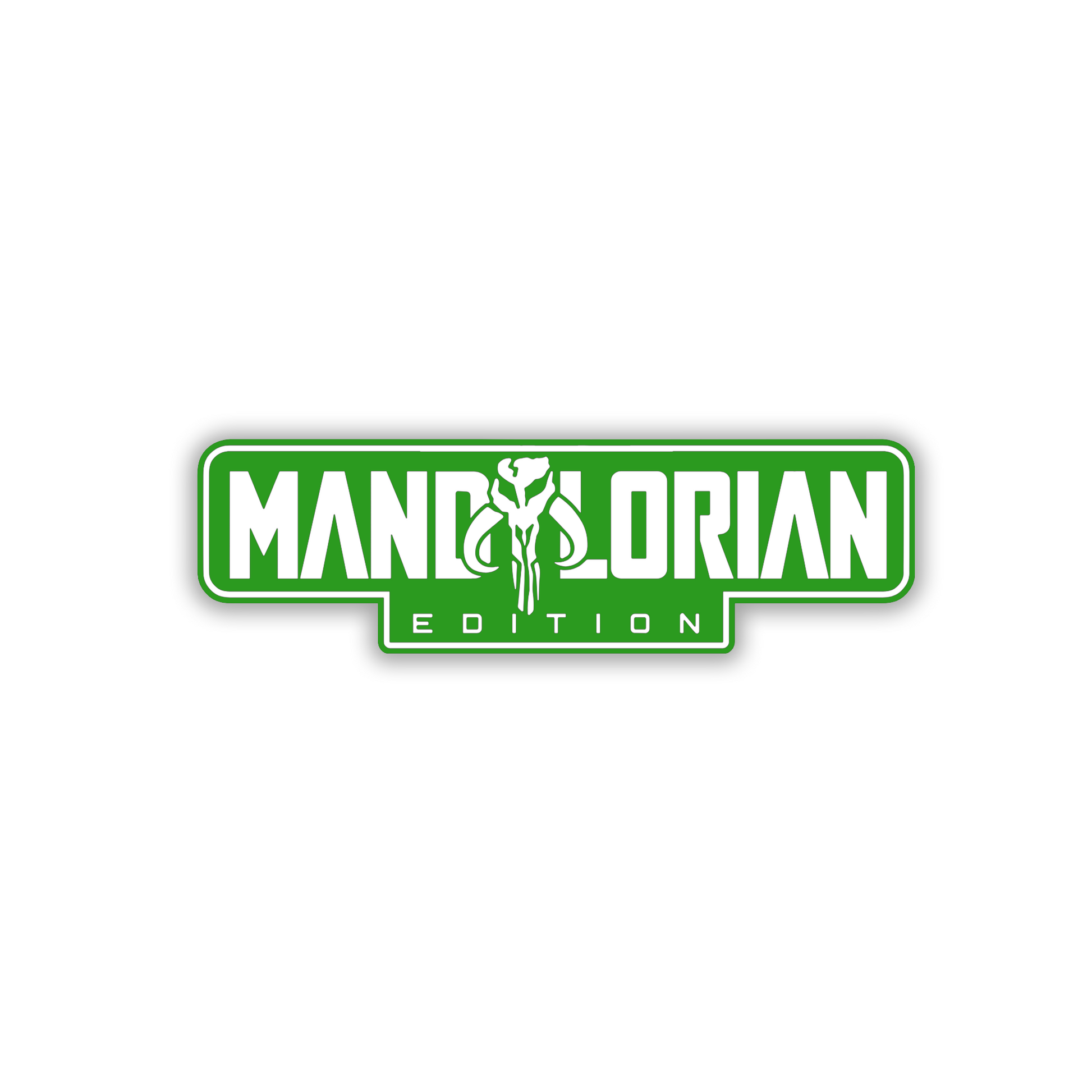 Brushed silver Mandalorian Edition badge for car or truck exterior customization