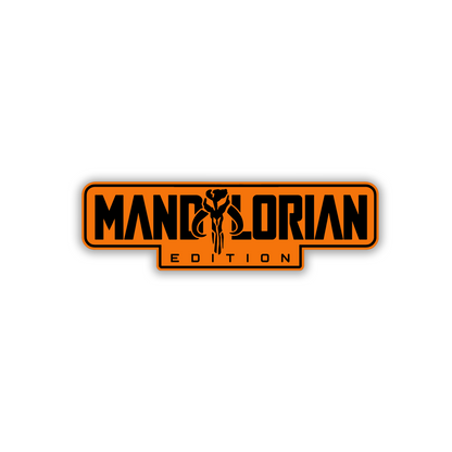 Premium engraved Mandalorian Edition vehicle badge for exterior styling