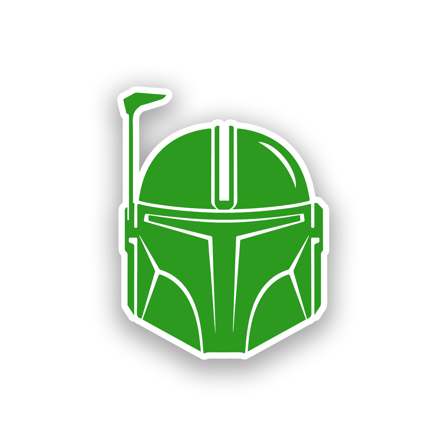Laser engraved Boba Fett inspired badge for custom vehicle exterior styling