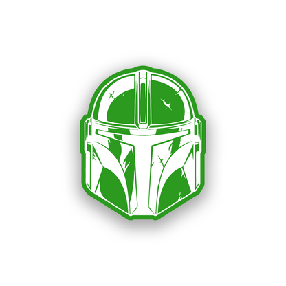 Engraved Mandalorian vehicle badge for personalized car or truck styling