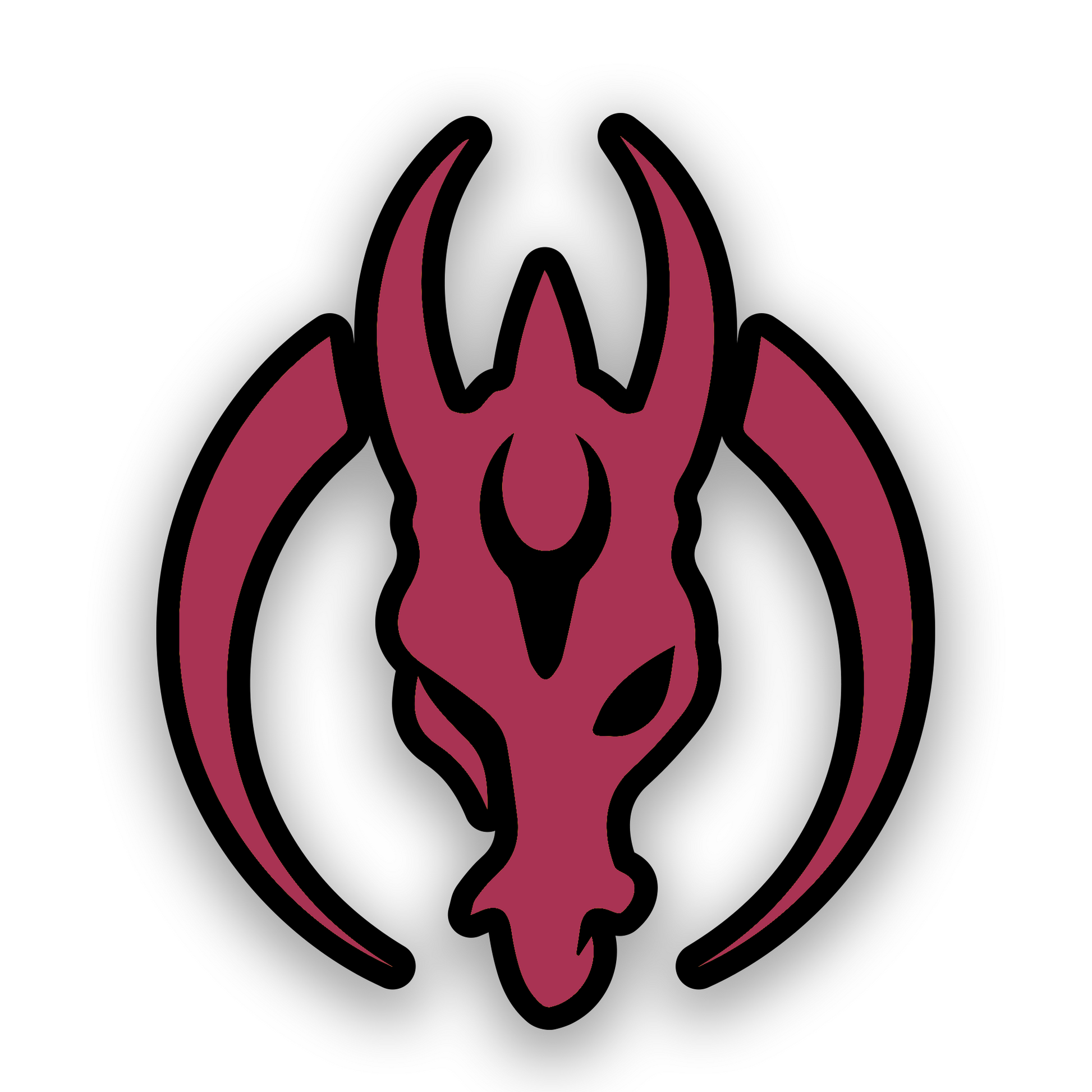 Custom Star Wars Mandalorian Mercs badge with strong engraved clan emblem design