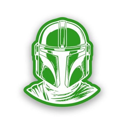 Engraved Mandalorian vehicle badge for personalized car or truck styling