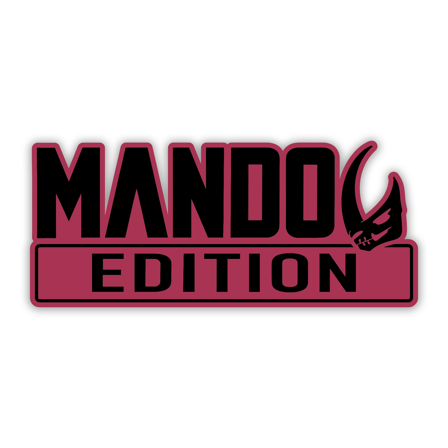 Mando Edition car badge fender emblem with custom engraved automotive design