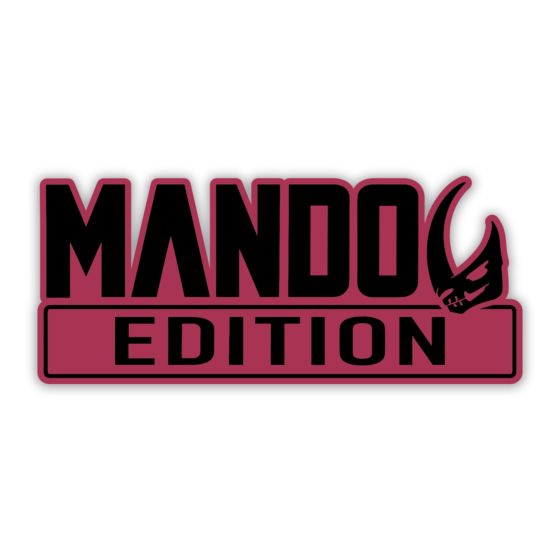 Mando Edition car badge fender emblem with custom engraved automotive design