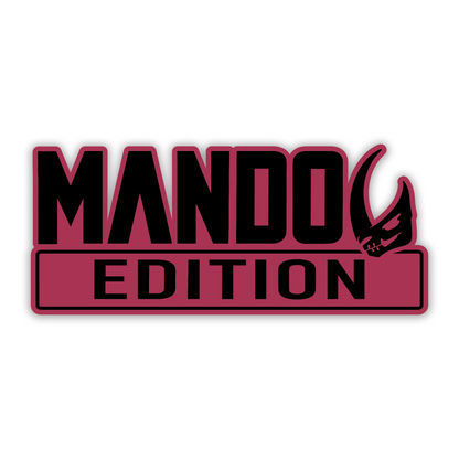 Mando Edition car badge fender emblem with custom engraved automotive design