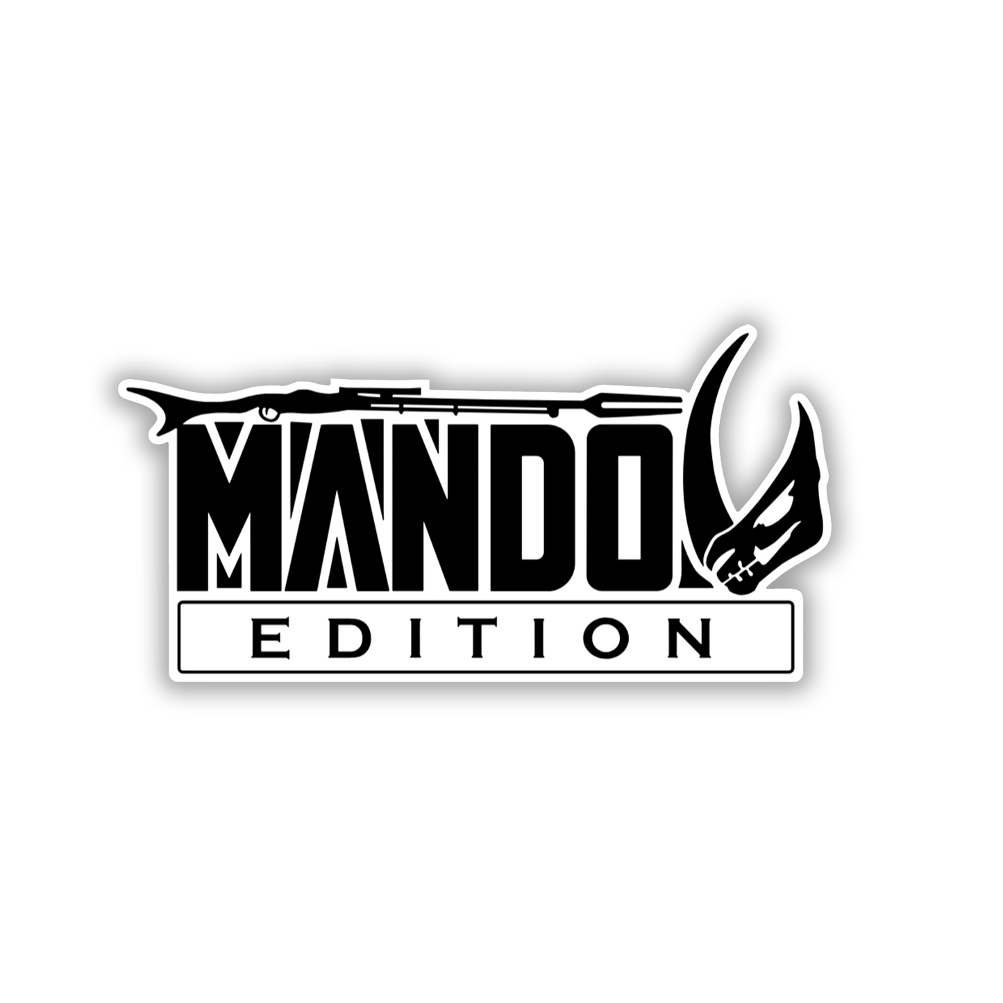 Mando Edition Mudhorn engraved fender emblem for cars and trucks