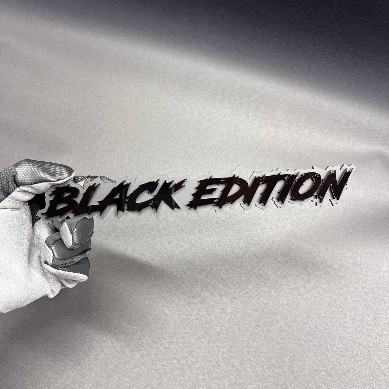 Black Edition exterior car badge designed for custom automotive styling