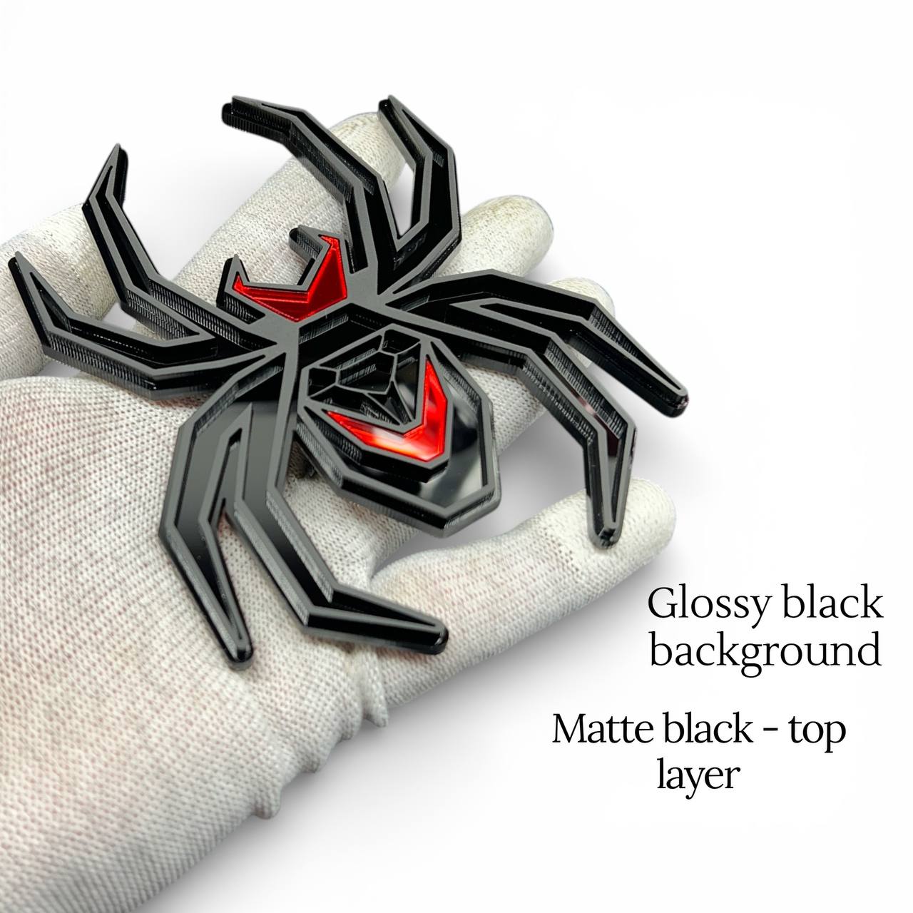 Spider Black Widow Car Badge Custom Acrylic 3D car Emblem Sport Off-road 4x4 Truck