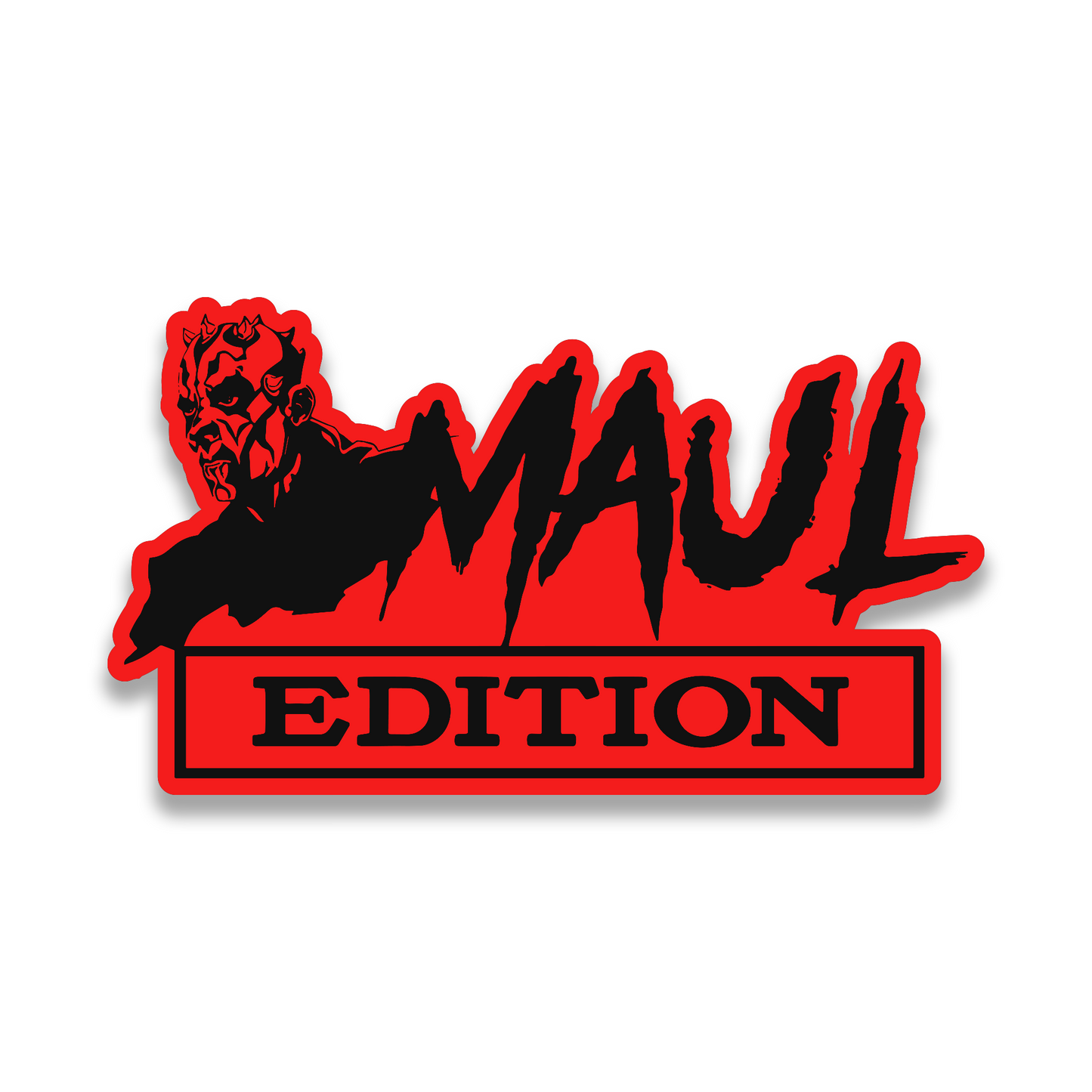 Maul Edition car badge fender emblem with engraved character design