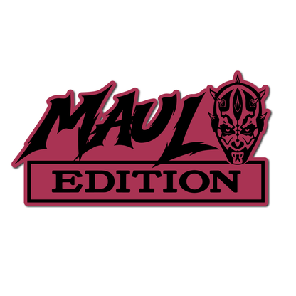 Engraved Maul Edition automotive emblem with silver metal look and black details