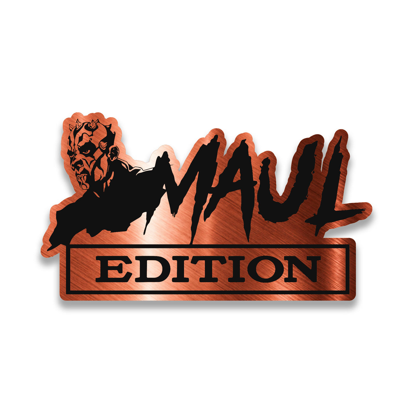Engraved Maul Edition automotive badge for custom car exterior decoration