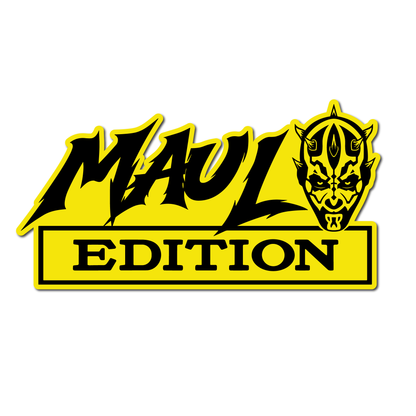 Engraved Maul Edition car exterior emblem badge with detailed face graphic