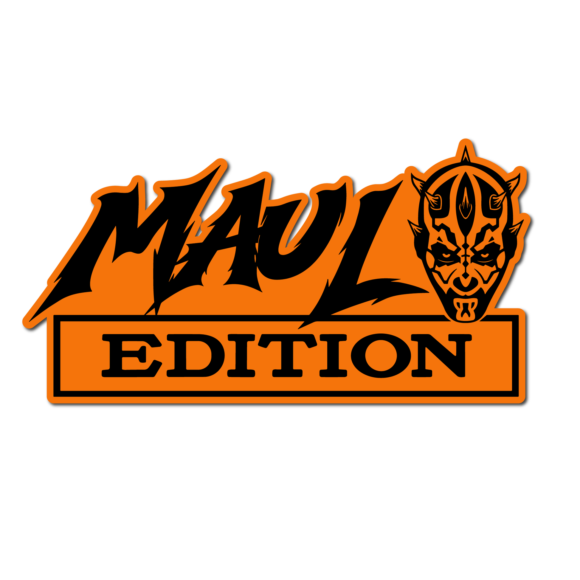 Maul Edition car badge fender emblem with engraved character inspired design