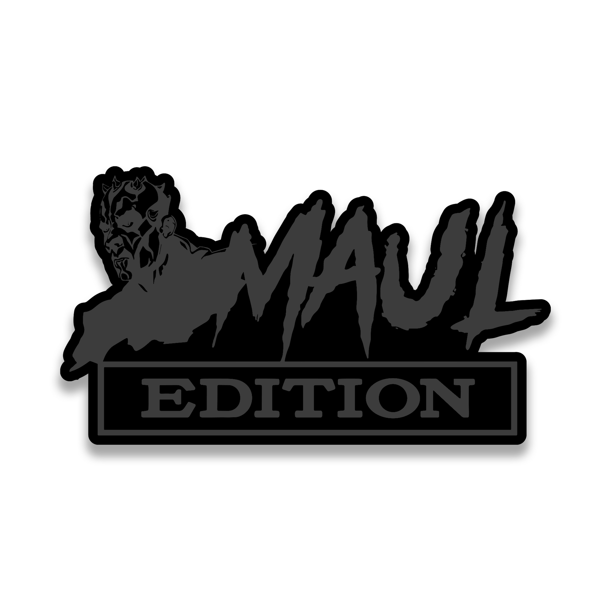 Maul Edition engraved car badge for fender trunk or exterior installation