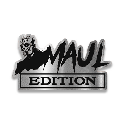 Maul Edition engraved car badge emblem with silver and black finish