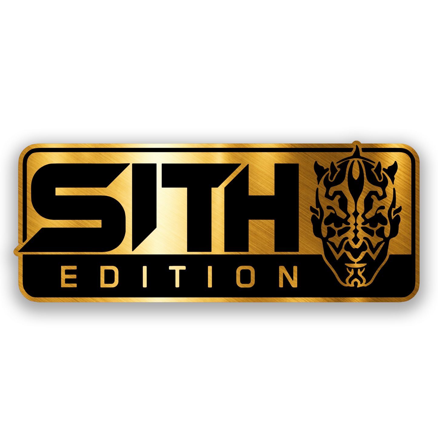Sith Edition Maul car fender badge emblem with premium engraved metallic appearance