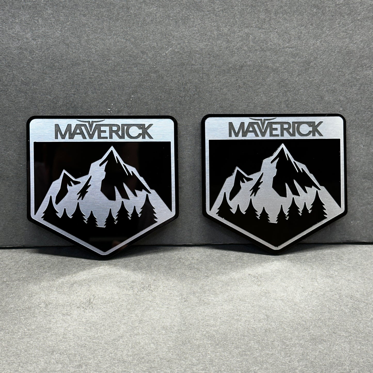 Custom Maverick mountain truck badge for Ford exterior trim