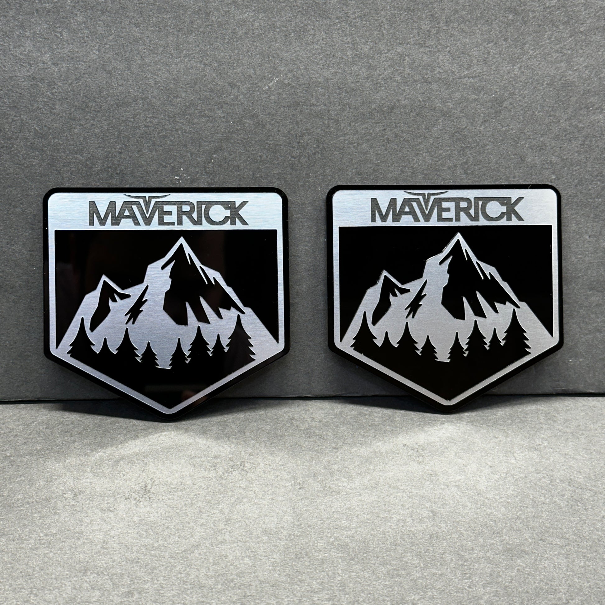 Custom Maverick mountain truck badge for Ford exterior trim
