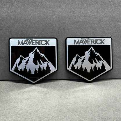 Custom Maverick mountain truck badge for Ford exterior trim