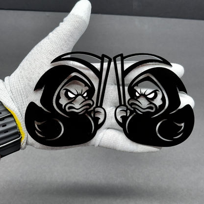 Custom Duck auto emblem pair for hood tailgate door or side panel placement of Ford F150