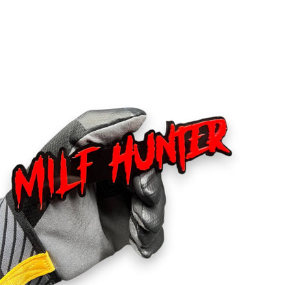 Milf Hunter performance drip font truck badge for GMC Sierra