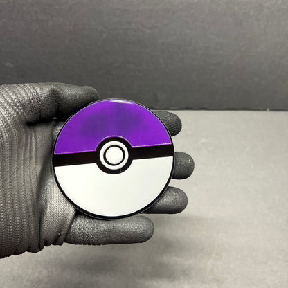 Purple monster ball inspired car badge fender emblem with mirror purple acrylic