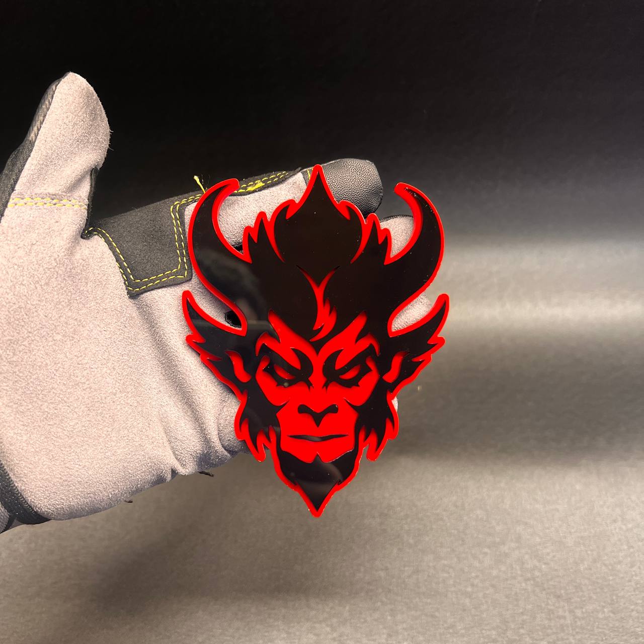 Aggressive Monkey King Demon car fender emblem for unique custom car look